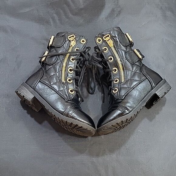 FOREVER LINK MILITARY LACE UP COMBAT BOOT-W-LUG  MATERIAL METAL HARDWARE TODDELE - Picture 5 of 16